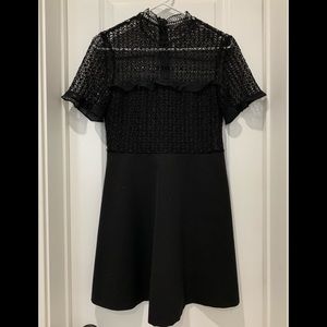 Black dress with top lace